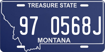 MT license plate 970568J