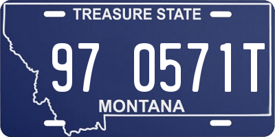 MT license plate 970571T