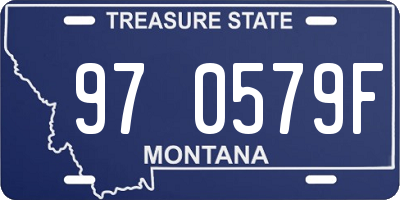 MT license plate 970579F