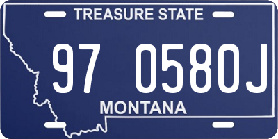 MT license plate 970580J