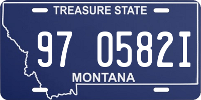 MT license plate 970582I