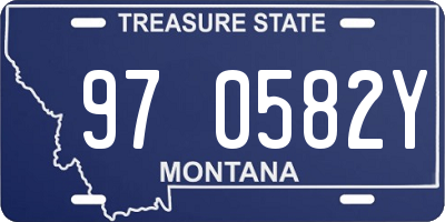 MT license plate 970582Y