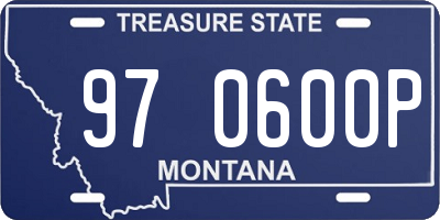 MT license plate 970600P