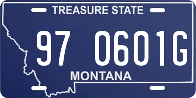 MT license plate 970601G
