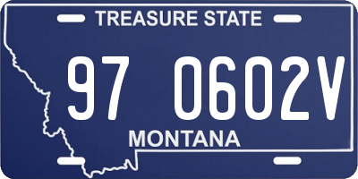 MT license plate 970602V