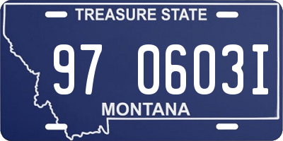 MT license plate 970603I