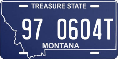 MT license plate 970604T