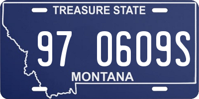 MT license plate 970609S