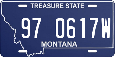 MT license plate 970617W