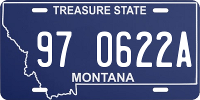 MT license plate 970622A
