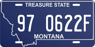 MT license plate 970622F