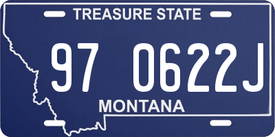 MT license plate 970622J
