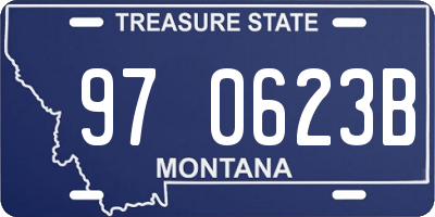 MT license plate 970623B