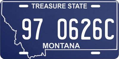 MT license plate 970626C