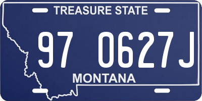 MT license plate 970627J