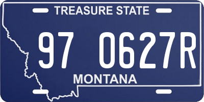 MT license plate 970627R