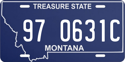 MT license plate 970631C