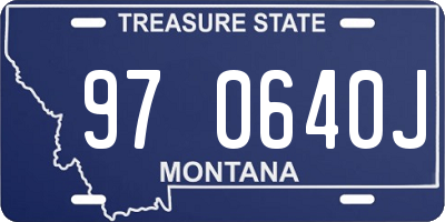 MT license plate 970640J