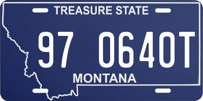 MT license plate 970640T