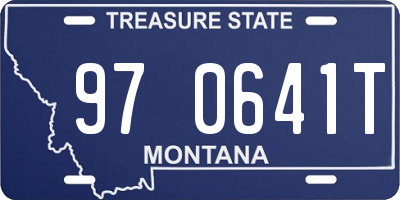 MT license plate 970641T