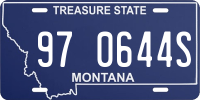 MT license plate 970644S
