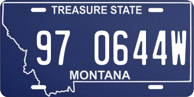 MT license plate 970644W