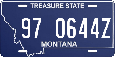 MT license plate 970644Z