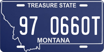 MT license plate 970660T