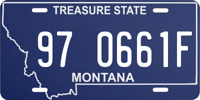 MT license plate 970661F