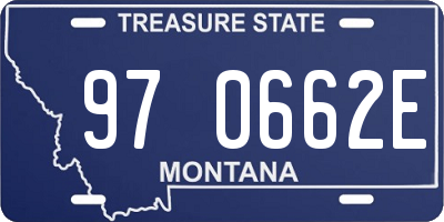 MT license plate 970662E