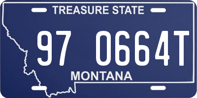 MT license plate 970664T