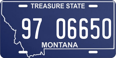 MT license plate 970665O