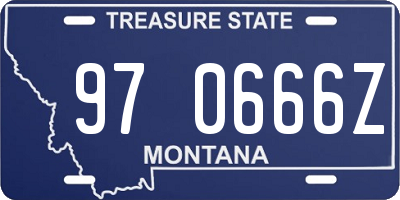 MT license plate 970666Z