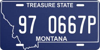 MT license plate 970667P