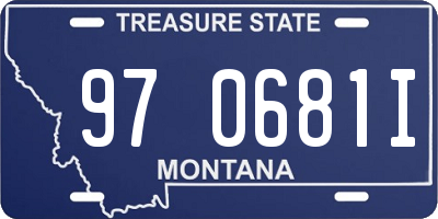 MT license plate 970681I