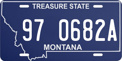 MT license plate 970682A