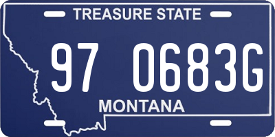 MT license plate 970683G