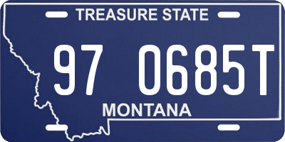MT license plate 970685T