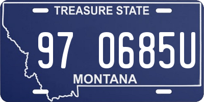 MT license plate 970685U