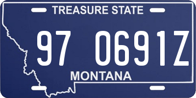 MT license plate 970691Z
