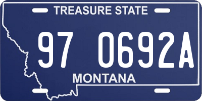 MT license plate 970692A