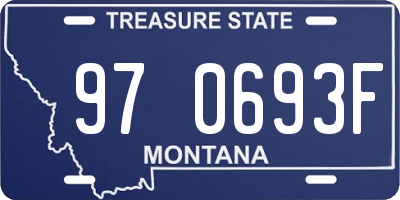 MT license plate 970693F