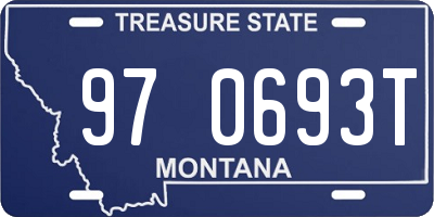 MT license plate 970693T