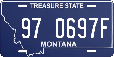 MT license plate 970697F