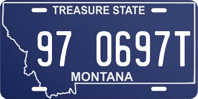 MT license plate 970697T