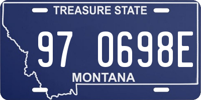 MT license plate 970698E