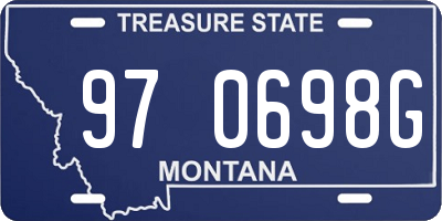 MT license plate 970698G