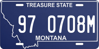 MT license plate 970708M