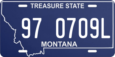 MT license plate 970709L