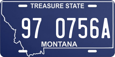 MT license plate 970756A